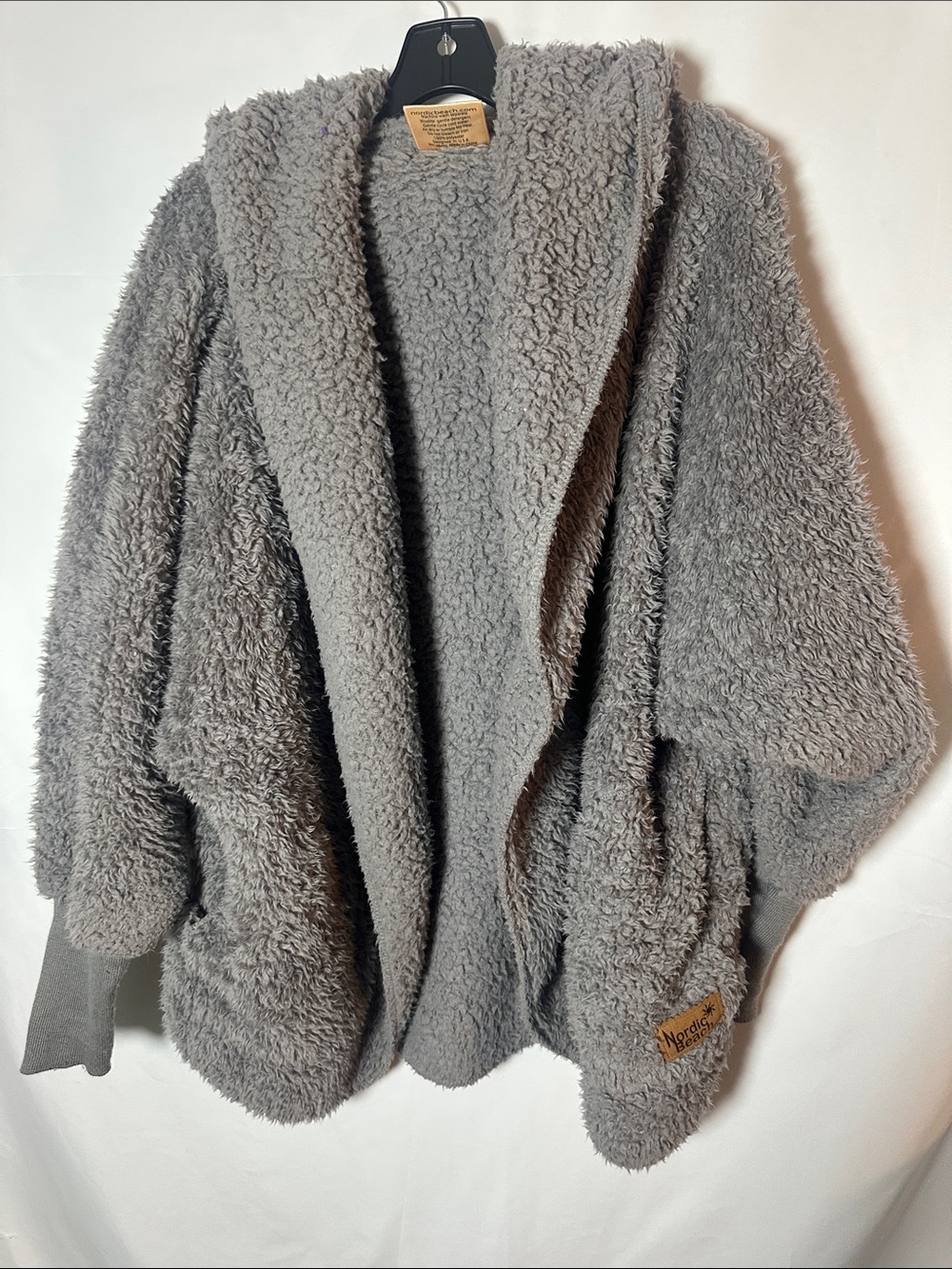 Nordic Beach Gray Teddy Sherpa Jacket